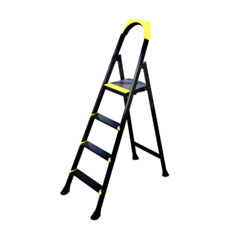 Metal Ladder 3+1 Steps Black