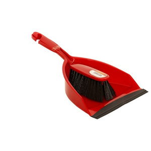 Dosco Dust Pan & Brush Red