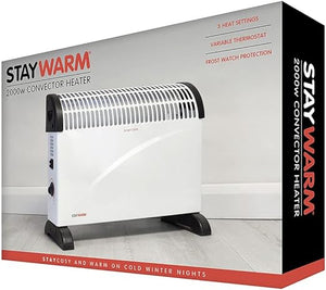 STAYWARM 2000w Convector Heater with 3 Heat Settings