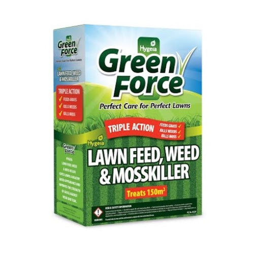 Hygeia Green Force Lawn Feed, Weed & Mosskiller - 3kg