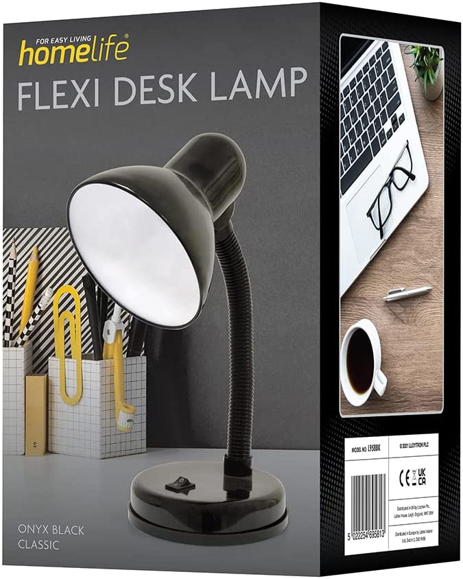 HOMELIFE 35w 'Classic' Flexi Desk Lamp with Versatile Flexible Neck