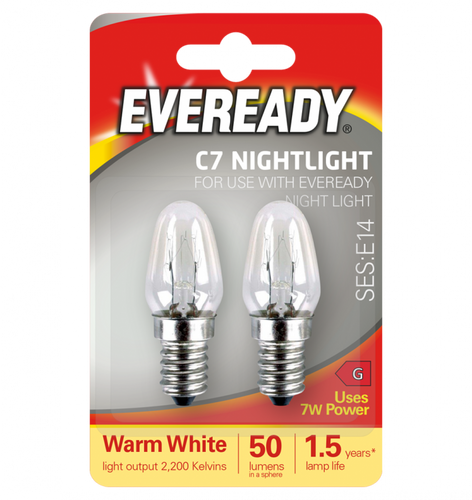 Eveready Night Light 7w SES Warm White 2200K