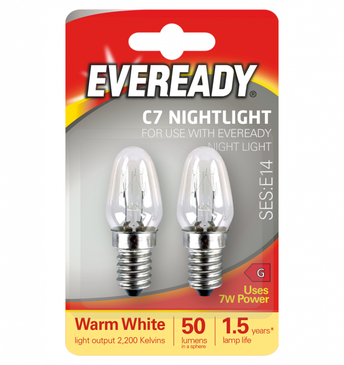 Eveready Night Light 7w SES Warm White 2200K