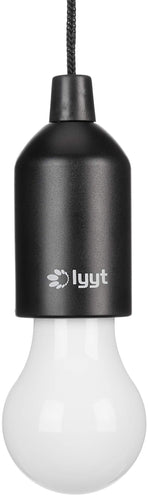 Lyyt Battery Powered LED Pull Hang Anywhere for Instant Light, Black
