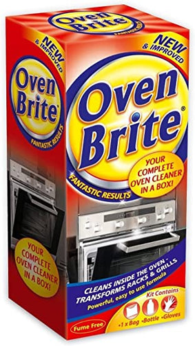 Oven Brite Antibacterial Oven Cleaning Kit - 500 ml Bottle – Rack Cleaning Bags and Gloves Included - Complete Oven Cleaning Kit with Ultra Absorbent Microfibre Cleaning Cloth