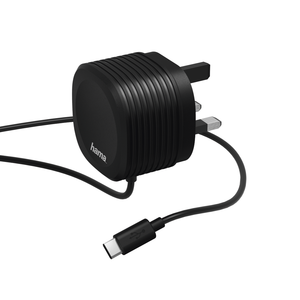 Hama 2.4A Fast Charger Type C with USB Black