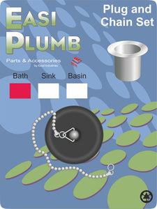 Easi Plumb Poly Bath Plug & Chain Set