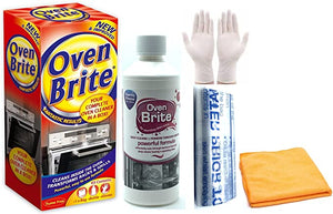 Oven Brite Antibacterial Oven Cleaning Kit - 500 ml Bottle – Rack Cleaning Bags and Gloves Included - Complete Oven Cleaning Kit with Ultra Absorbent Microfibre Cleaning Cloth
