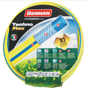 Benman 25 Meter Garden Hose Technoflex 25 M (Yellow)