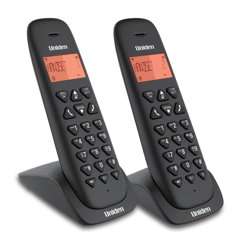 Twins Cordless Phone with backlighted LCD and Speakerphone Black