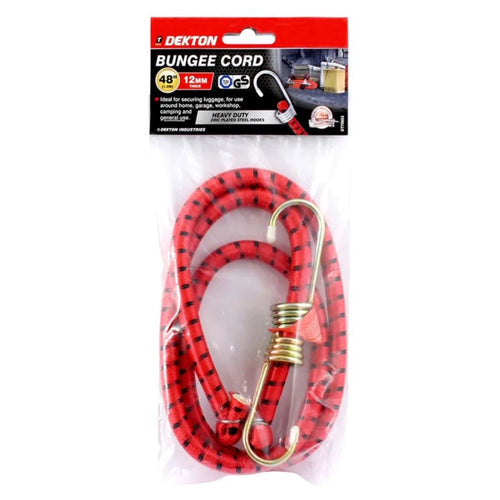 DEKTON BUNGEE CORD RED 1.2M X 12MM  DT70652