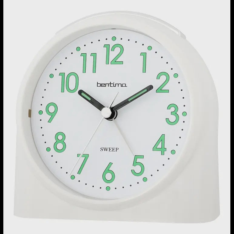 Acctim Sweeper One Silent Alarm Clock - White