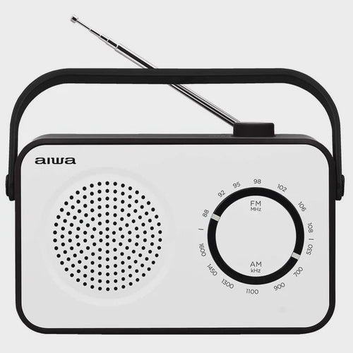 AIWA AM/FM Portable Radio -Black/White R-190BW