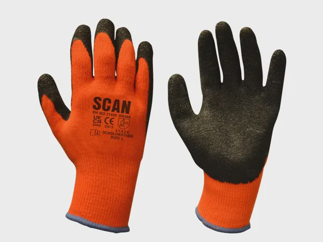 5 Pairs PU Coated Gloves black