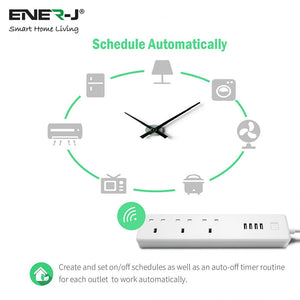 Ener-J Wifi Extension Lead with 4xUSB