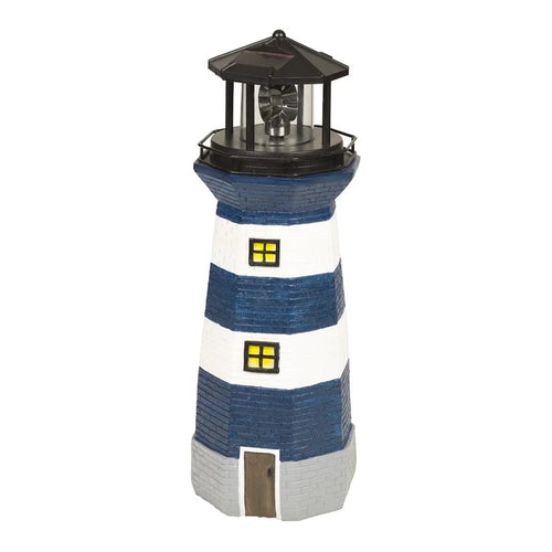 SOLAR REVOLVING LED LIGHTHOUSE