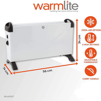 Warmlite Convertor Heater 2KW C/W Stat WL41001