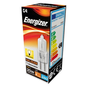 ENERGIZER ECO HALOGEN 14W (20W) G4 CLEAR CAPSULE LAMP BOXED