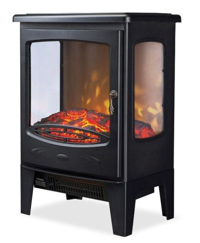 De Vielle Classic 3D Electric Stove Black 1800W