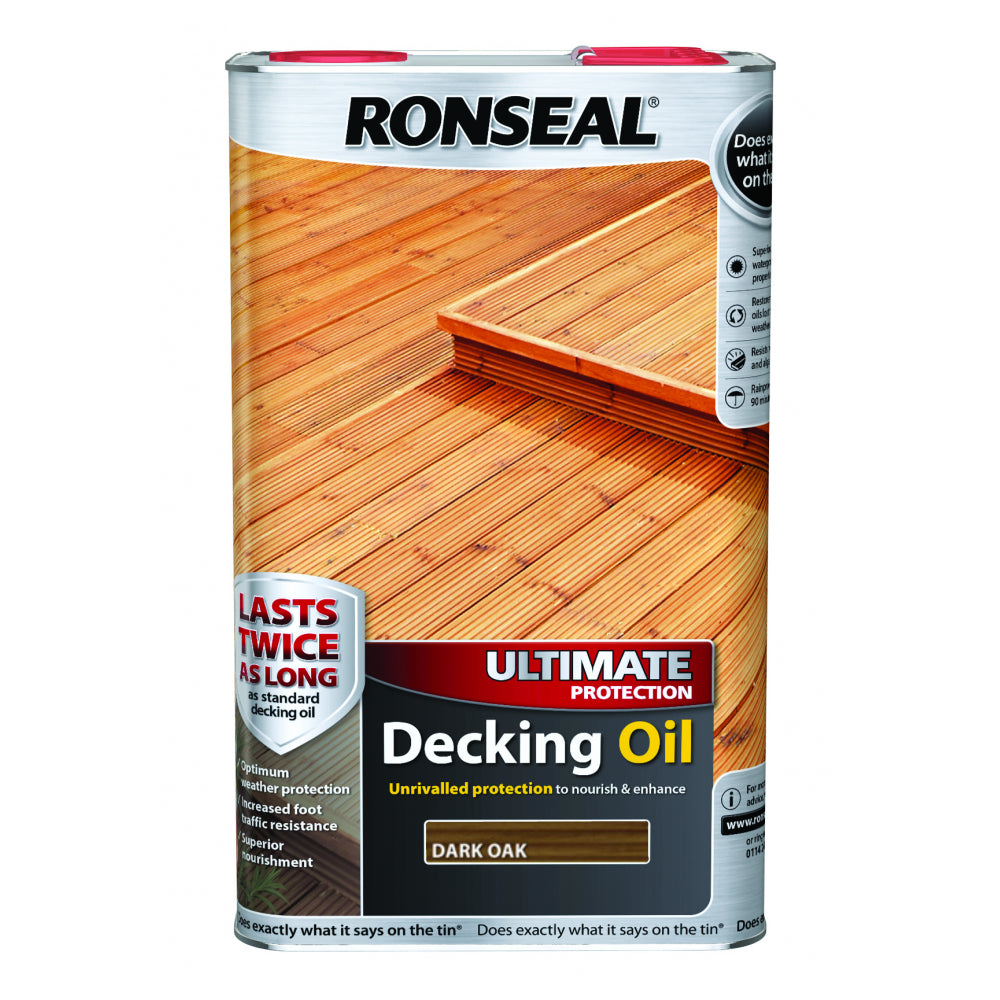 Ronseal Ultimate Protection Decking Oil Dark Oak 5 Litre
