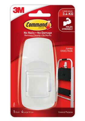 Command™ Jumbo Hook White 1pk - 17004