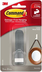 Command™ Large Metal Hook MR13-SSW, 1/Pack