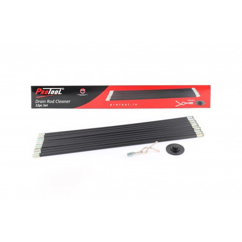 PROTOOL 12 Pcs Drain Rod Ceaner Set