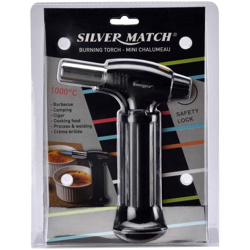 Silver Match Burning Torch