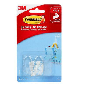 Command™ Small Hooks Clear 2pk - 17092CLR