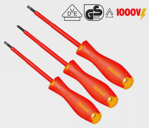 INGCO 3pcs Insulated Screwdriver Set 1000V HKISD0308